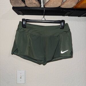 Nike Women's Dark Green Athletic Shorts